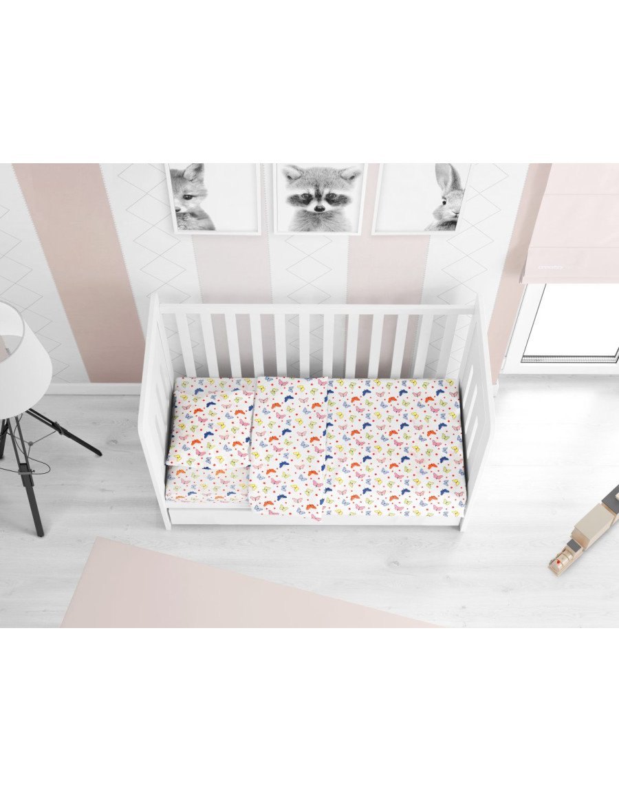 ΠΑΠΛΩΜΑ ΕΜΠΡΙΜΕ bebe Butterfly 49 120X160 Rotary Print Flannel cotton 100%