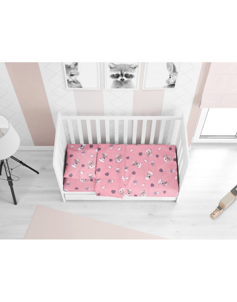 ΠΑΠΛΩΜΑ ΕΜΠΡΙΜΕ bebe Προβατάκι 05 120X160 Pink Flannel cotton 100%