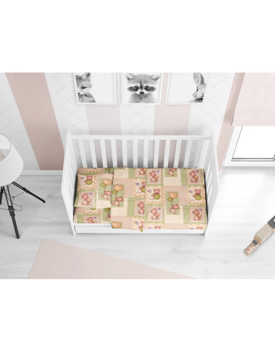 ΠΑΠΛΩΜΑΤΟΘΗΚΗ ΕΜΠΡΙΜΕ bebe Baloon 76 120Χ160 Beige Flannel cotton 100%