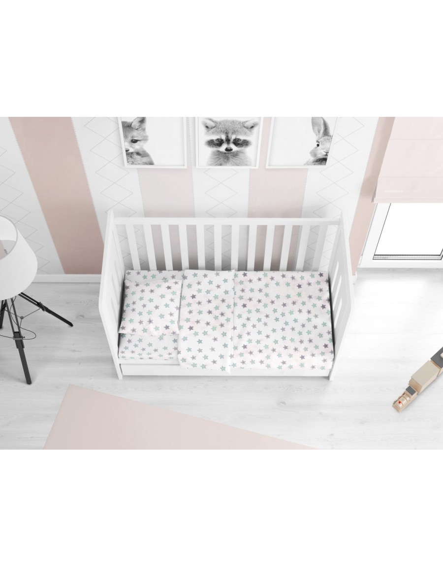 ΚΑΤΩΣΕΝΤΟΝΟ ΜΕ ΛΑΣΤΙΧΟ bebe Star 101 0,70X1,40X0,15 Green Cotton 100%