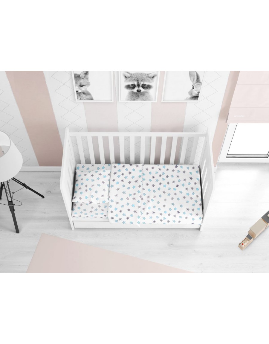 ΚΑΤΩΣΕΝΤΟΝΟ ΜΕ ΛΑΣΤΙΧΟ bebe Star 104 0,70X1,40X0,15 Sky blue Cotton 100%