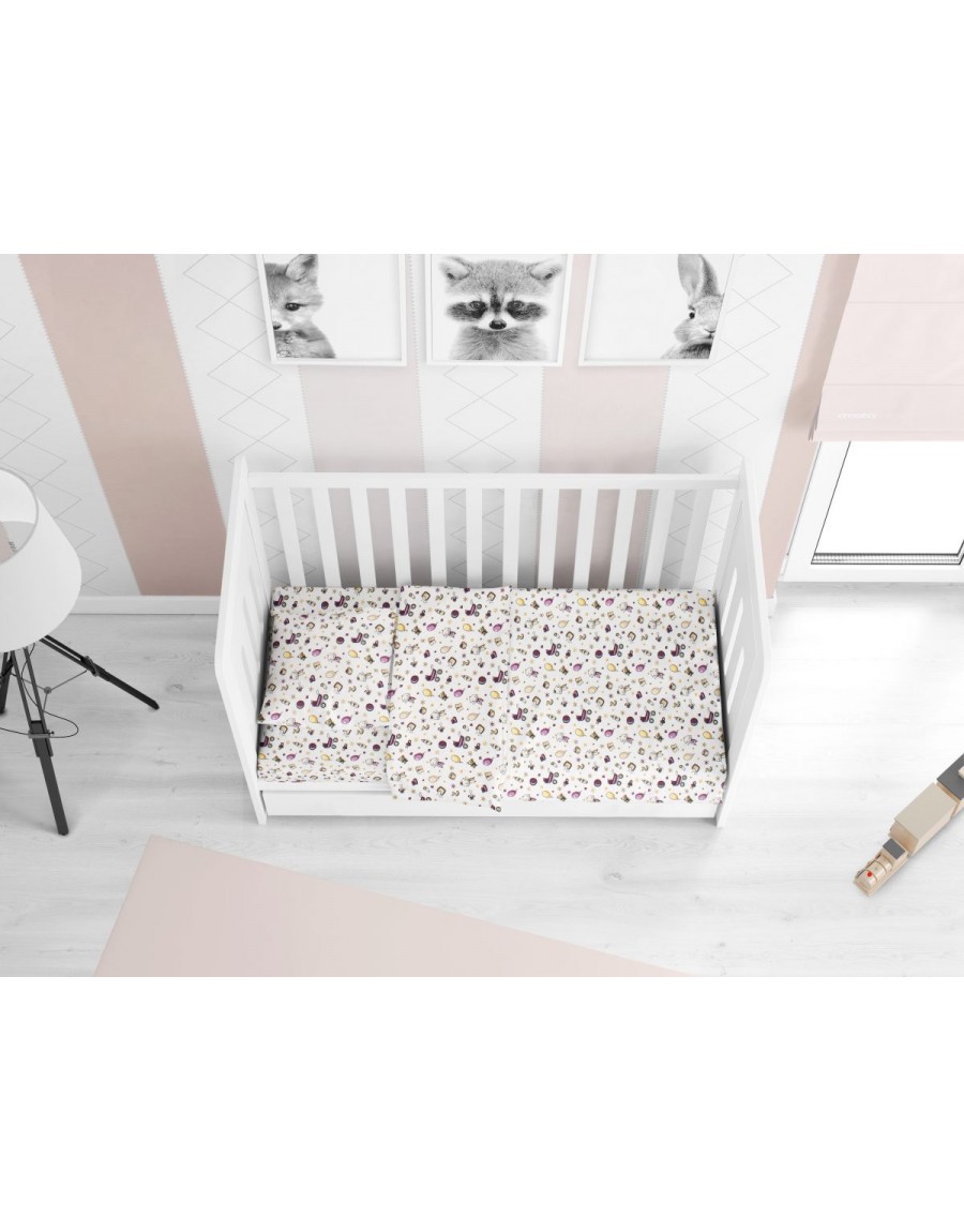 ΚΑΤΩΣΕΝΤΟΝΟ ΜΕ ΛΑΣΤΙΧΟ bebe Baby 01 0,70X1,40X0,15 Flannel cotton 100%