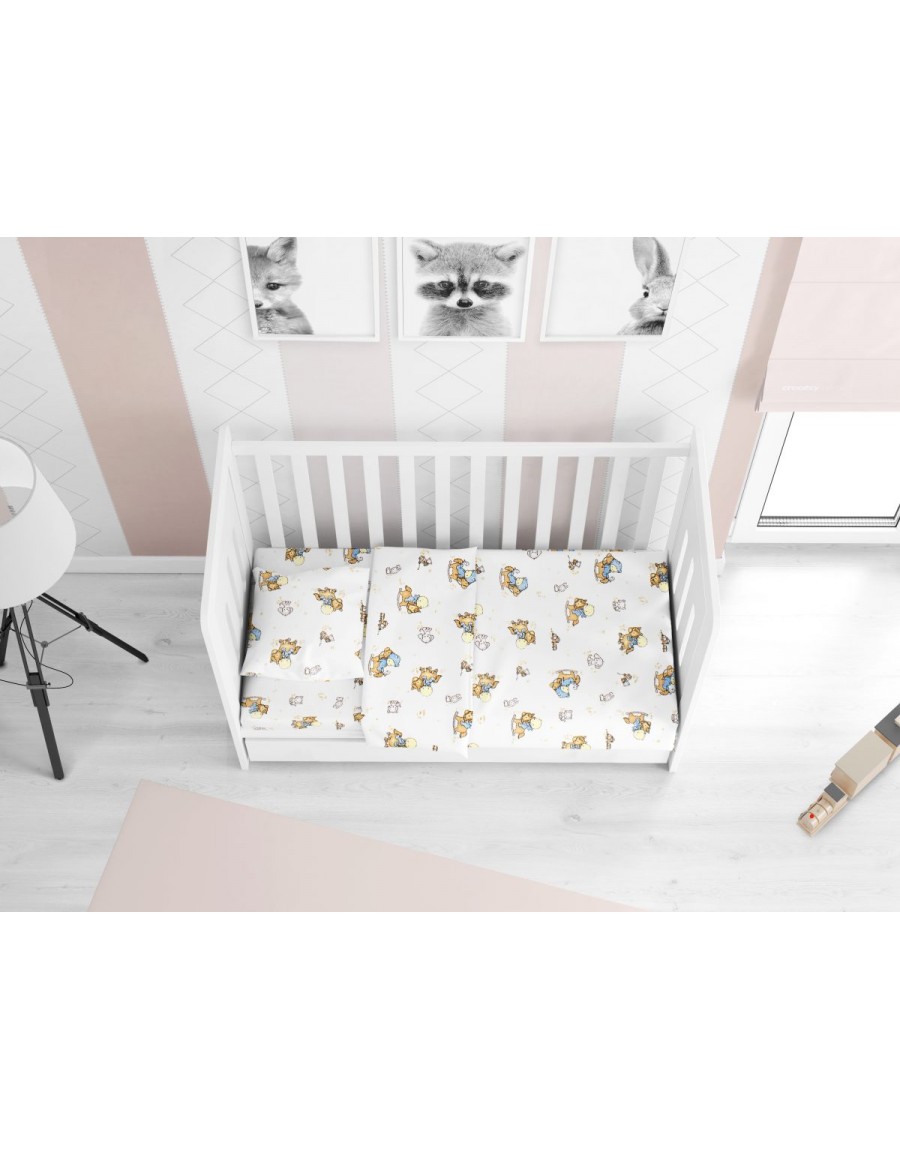 ΚΑΤΩΣΕΝΤΟΝΟ ΜΕ ΛΑΣΤΙΧΟ bebe Baby 04 0,70X1,40X0,15 Flannel cotton 100%