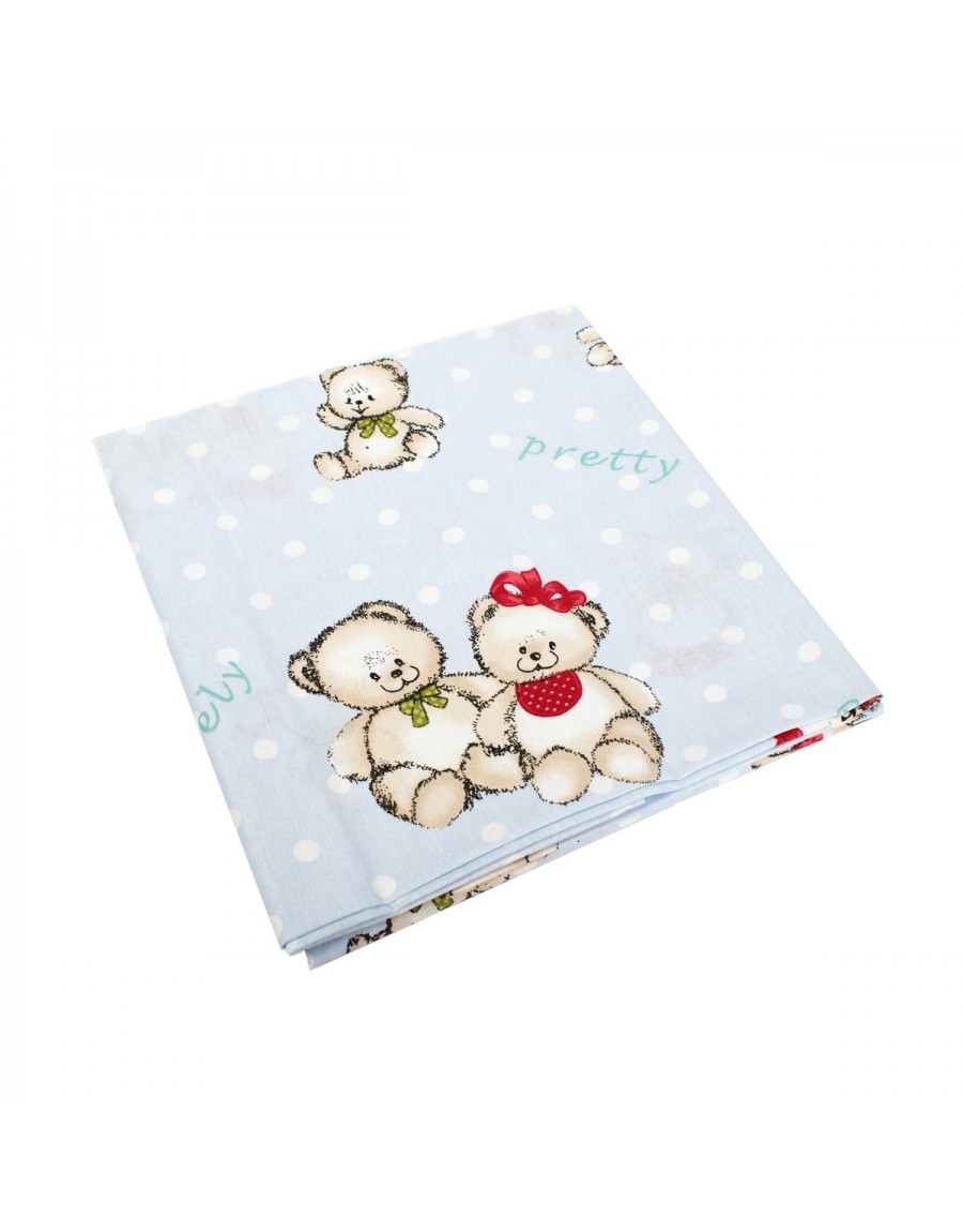 ΣΕΝΤΟΝΑΚΙ ΛΙΚΝΟΥ bebe Two Lovely Bears 64 80Χ110 Blue Cotton 100%