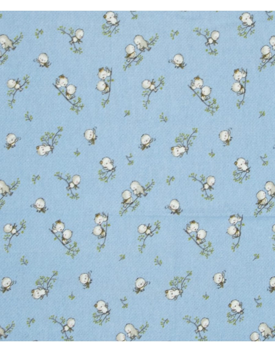 ΣΕΝΤΟΝΑΚΙ ΛΙΚΝΟΥ bebe Birds 14 80Χ110 Sky blue Flannel cotton 100%