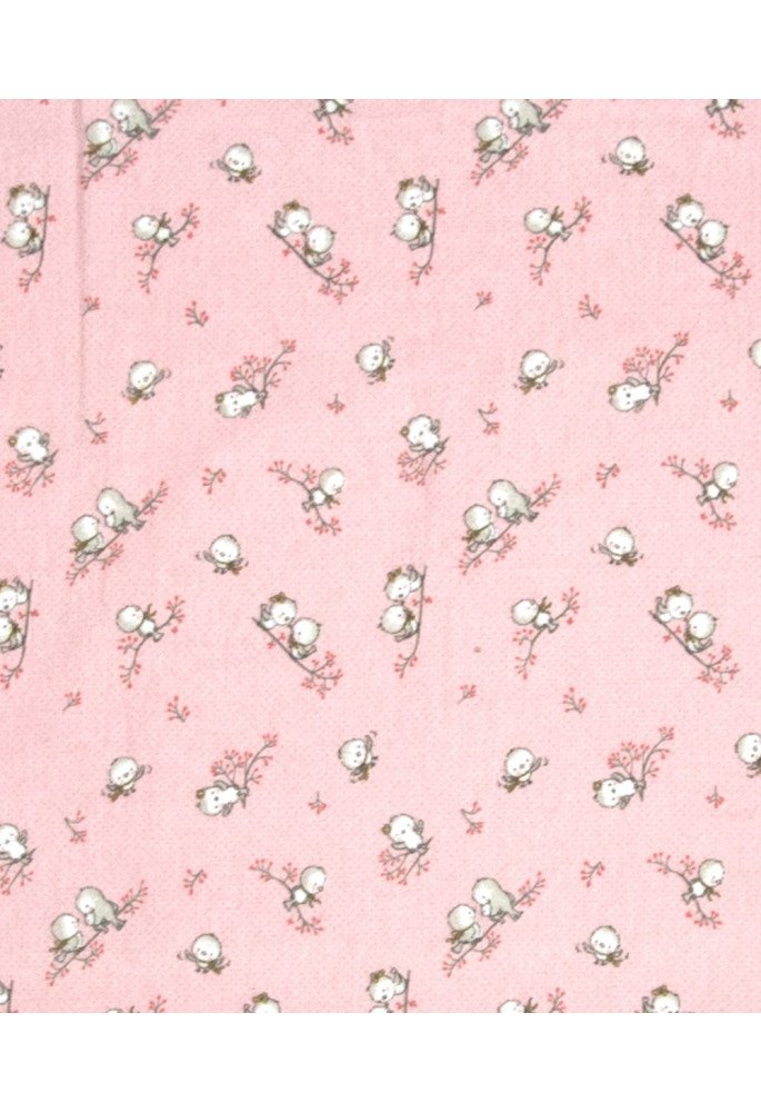 ΣΕΝΤΟΝΑΚΙ ΛΙΚΝΟΥ bebe Birds 15 80Χ110 Pink Flannel cotton 100%