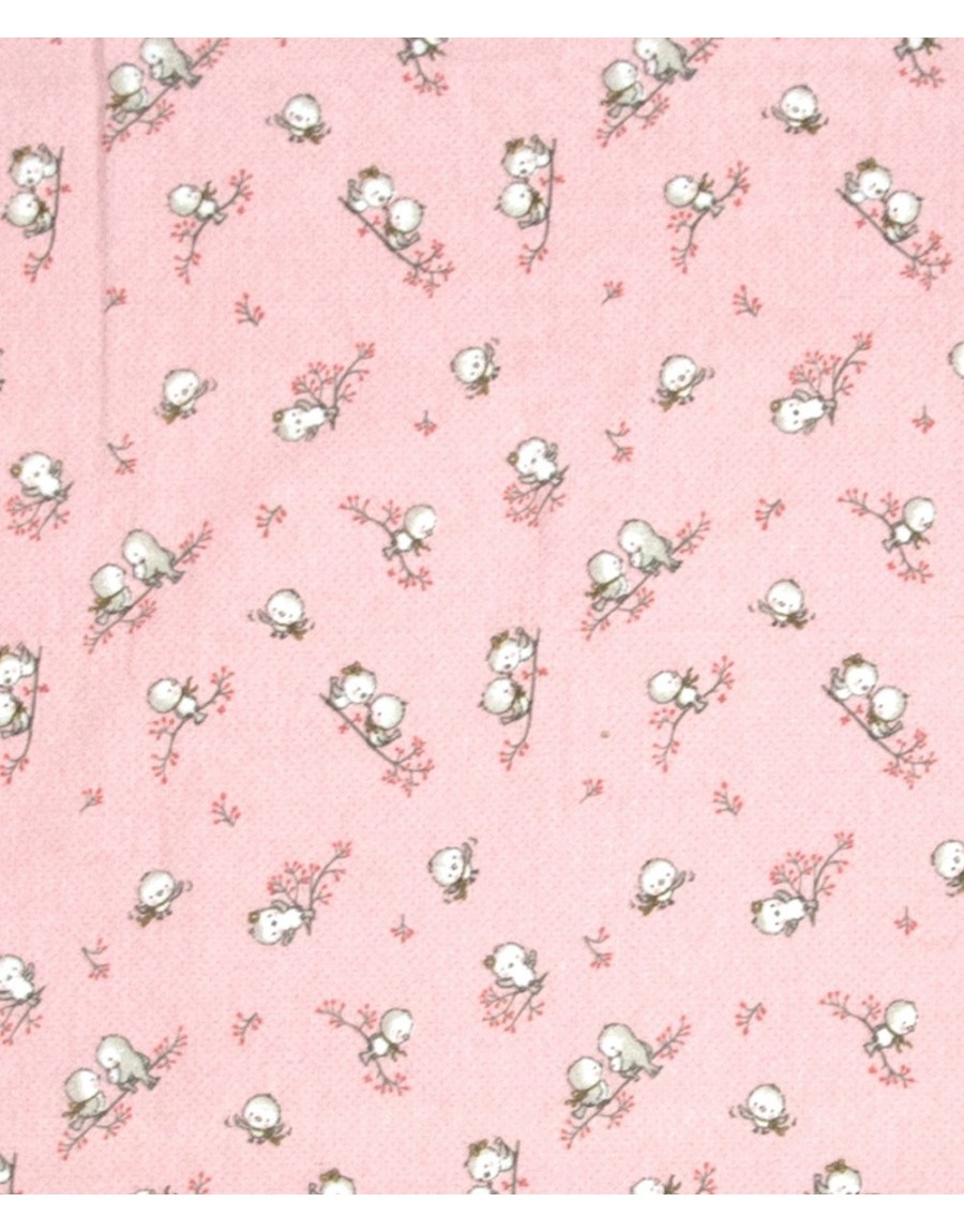 ΣΕΝΤΟΝΑΚΙ ΛΙΚΝΟΥ bebe Birds 15 80Χ110 Pink Flannel cotton 100%