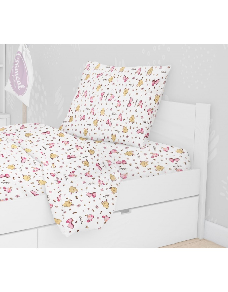 ΜΑΞΙΛΑΡΟΘΗΚΗ ΕΜΠΡΙΜΕ kids Elephant 172 50X70 Pink Cotton 100%