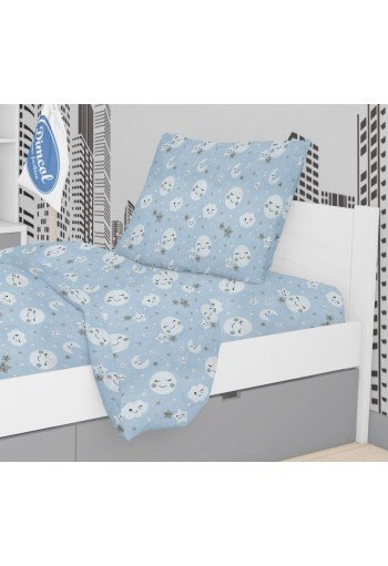 ΜΑΞΙΛΑΡΟΘΗΚΗ ΕΜΠΡΙΜΕ kids Smile 81 50X70 Blue Cotton 100% ΜΑΞΙΛΑΡΟΘΗΚΗ ΕΜΠΡΙΜΕ kids Smile 81 50X70 Blue Cotton 100%
