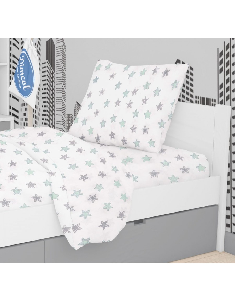 ΜΑΞΙΛΑΡΟΘΗΚΗ ΕΜΠΡΙΜΕ kids Star 101 50X70 Green Cotton 100%