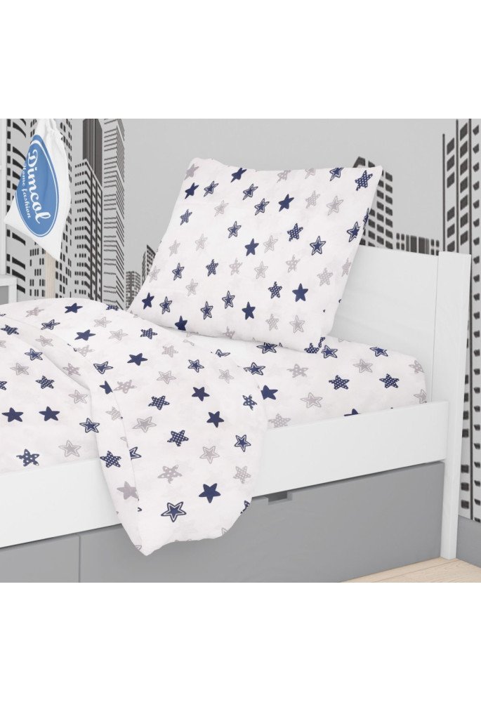 ΜΑΞΙΛΑΡΟΘΗΚΗ ΕΜΠΡΙΜΕ kids Star 102 50X70 Blue Cotton 100%