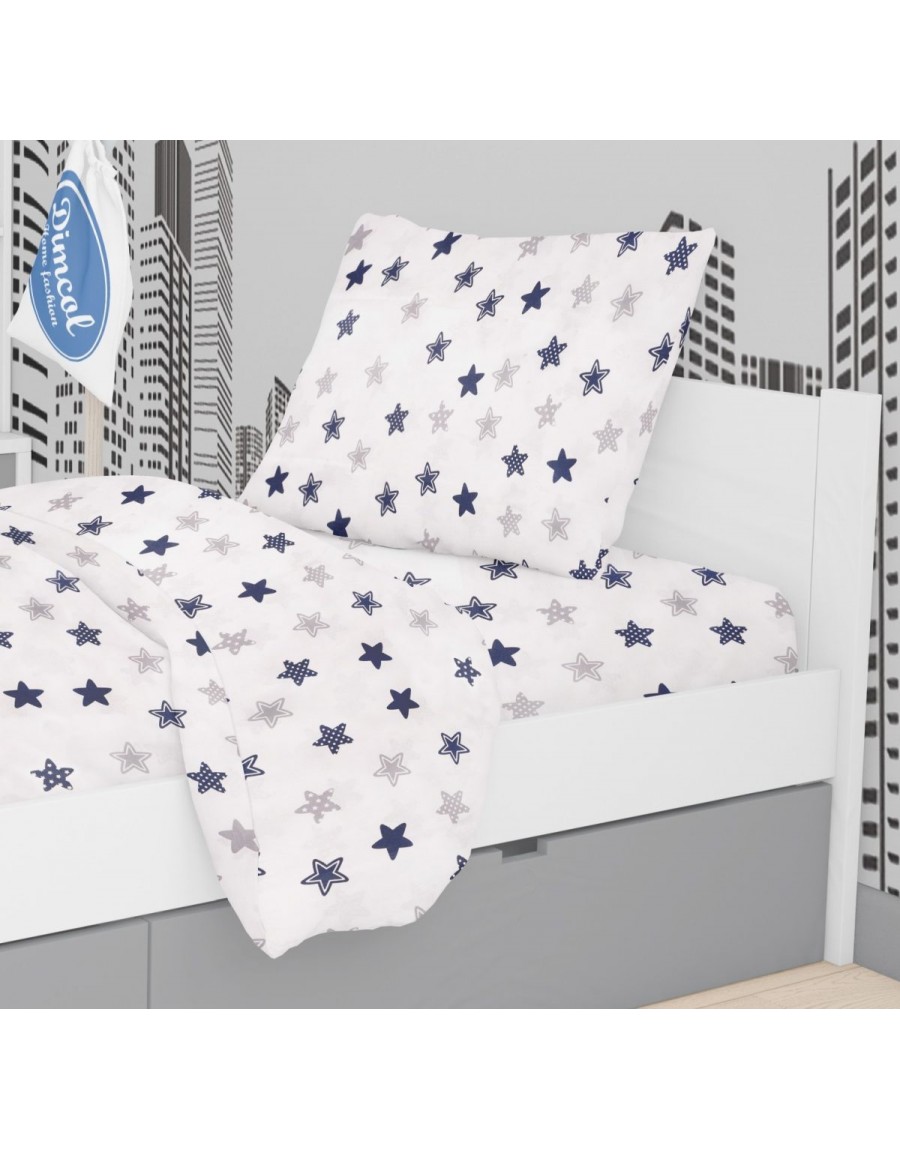 ΜΑΞΙΛΑΡΟΘΗΚΗ ΕΜΠΡΙΜΕ kids Star 102 50X70 Blue Cotton 100%