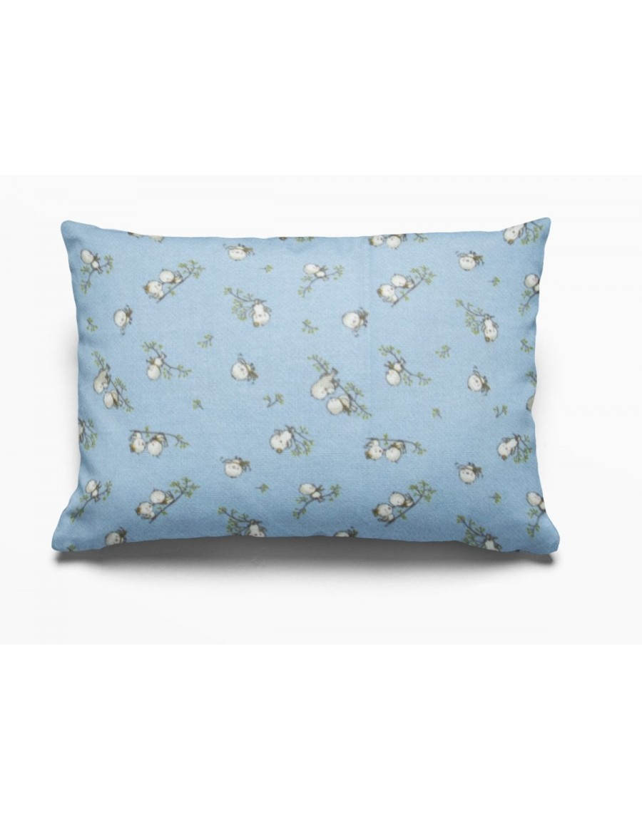 ΜΑΞΙΛΑΡΟΘΗΚΗ ΕΜΠΡΙΜΕ kids Birds 14 50X70 Sky blue Flannel cotton 100%