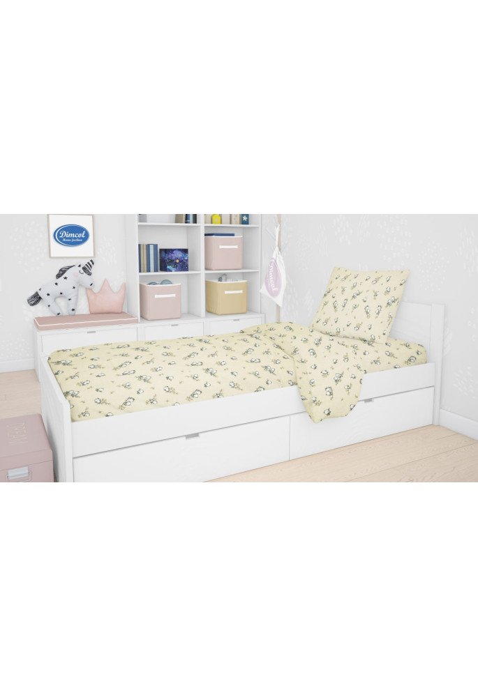 ΠΑΠΛΩΜΑΤΟΘΗΚΗ ΕΜΠΡΙΜΕ kids Birds 16 160Χ240 Ecru Flannel cotton 100%