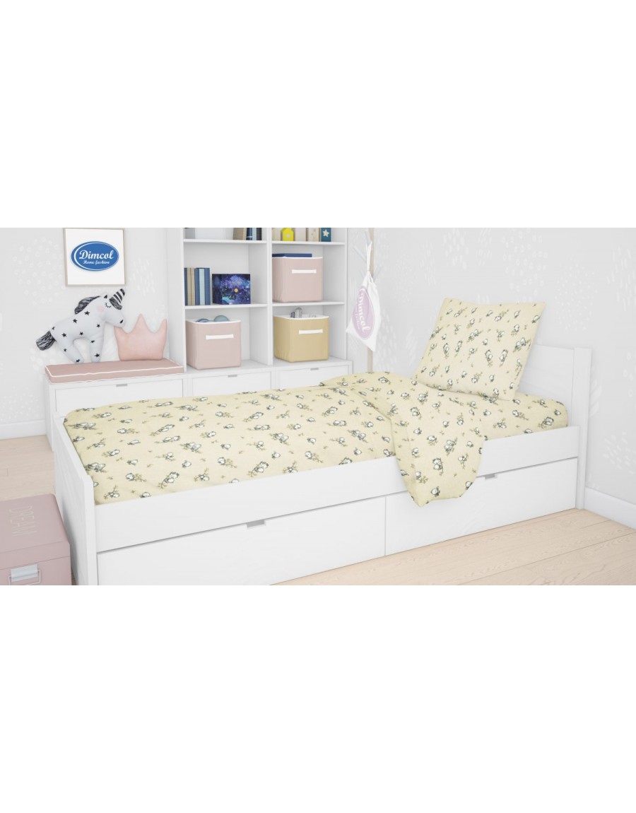 ΠΑΠΛΩΜΑΤΟΘΗΚΗ ΕΜΠΡΙΜΕ kids Birds 16 160Χ240 Ecru Flannel cotton 100%