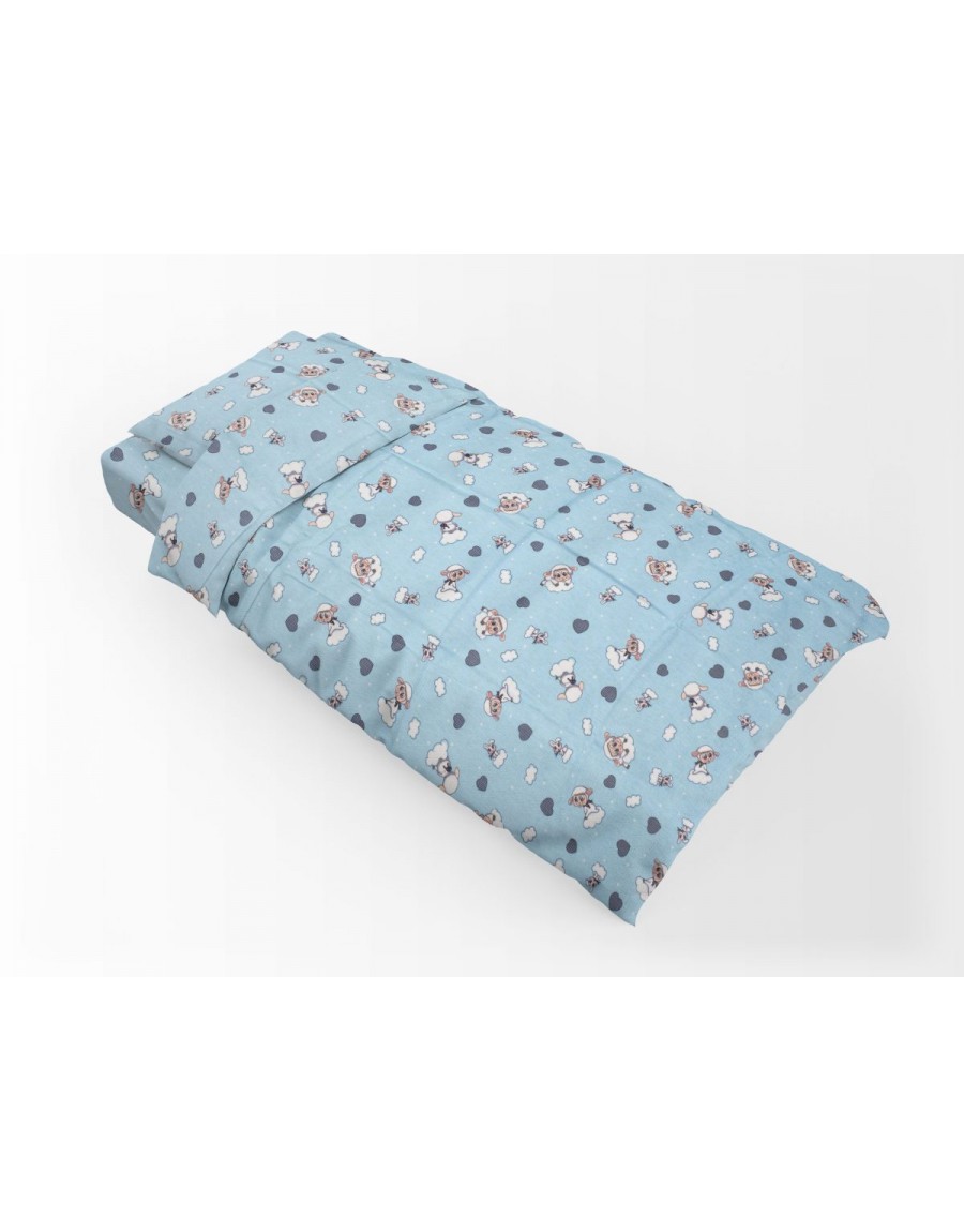 ΠΑΠΛΩΜΑΤΟΘΗΚΗ ΕΜΠΡΙΜΕ kids Προβατάκι 06 160Χ240 Sky blue Flannel cotton 100%