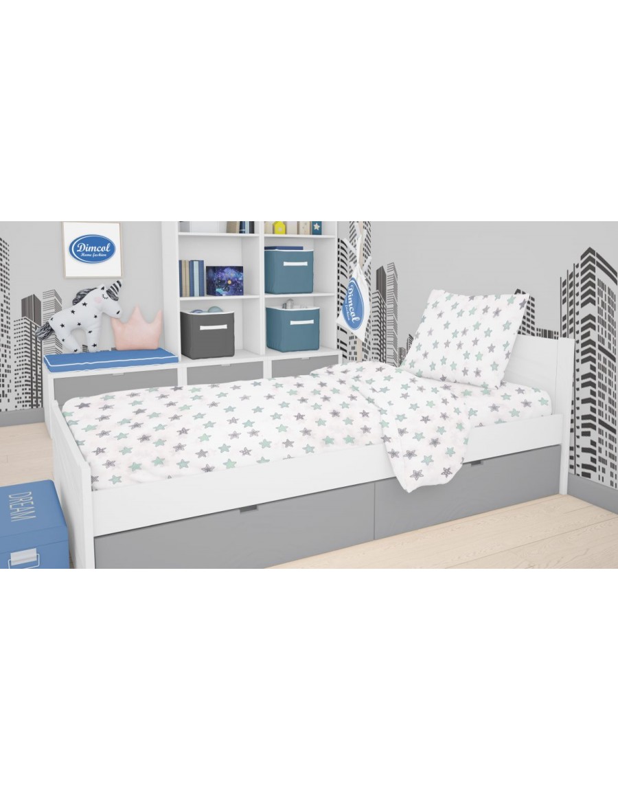 ΣΕΝΤΟΝΙΑ ΕΜΠΡΙΜΕ ΣΕΤ 2 τεμ kids Star 101 160X240 Green Cotton 100%