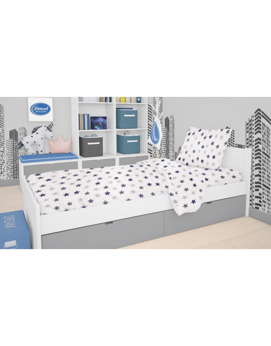 ΣΕΝΤΟΝΙΑ ΕΜΠΡΙΜΕ ΣΕΤ 2 τεμ kids Star 102 160X240 Blue Cotton 100%