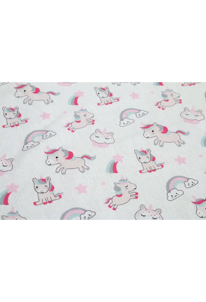 ΠΑΝΑ ΧΑΣΕΣ bebe Unicorn 108 80X80 White-Pink Cotton 100%