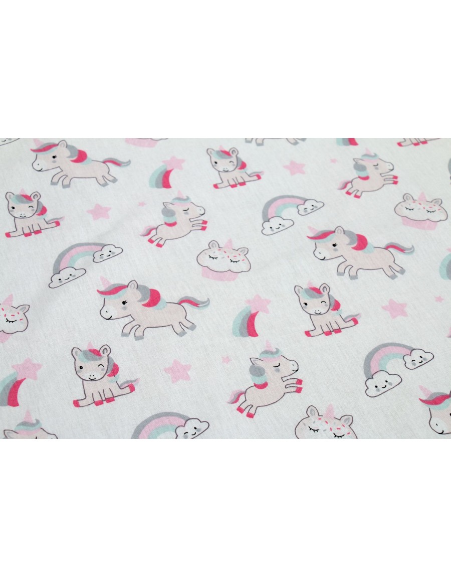 ΠΑΝΑ ΧΑΣΕΣ bebe Unicorn 108 80X80 White-Pink Cotton 100%