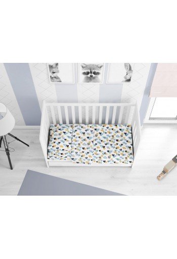 ΠΑΠΛΩΜΑΤΟΘΗΚΗ ΕΜΠΡΙΜΕ bebe Hearts 11 120Χ160 Grey-Green Cotton 100% ΠΑΠΛΩΜΑΤΟΘΗΚΗ ΕΜΠΡΙΜΕ bebe Hearts 11 120Χ160 Grey-Green Cotton 100%