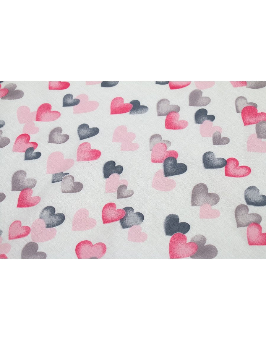 ΣΕΝΤΟΝΑΚΙ ΛΙΚΝΟΥ bebe Hearts 12 80X110 Grey-Pink Cotton 100%