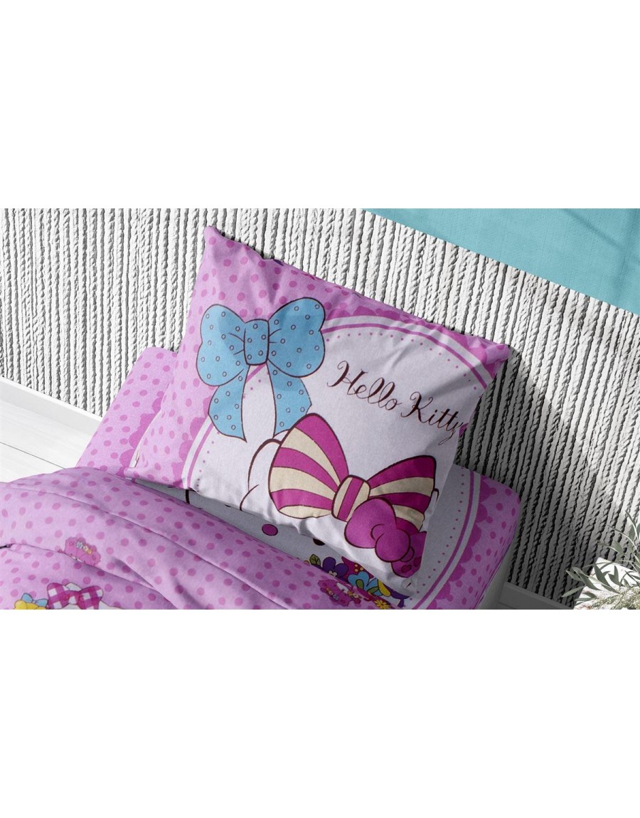 ΜΑΞΙΛΑΡΟΘΗΚΗ ΕΜΠΡΙΜΕ kids H.Kitty 170 50X70 Pink Flannel Cotton 100%