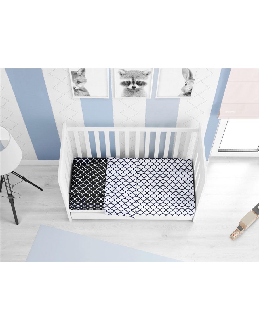 ΣΕΝΤΟΝΙΑ ΕΜΠΡΙΜΕ ΣΕΤ 3 τεμ bebe Windows Multi 177 120X160 Dark blue-White Cotton 100%