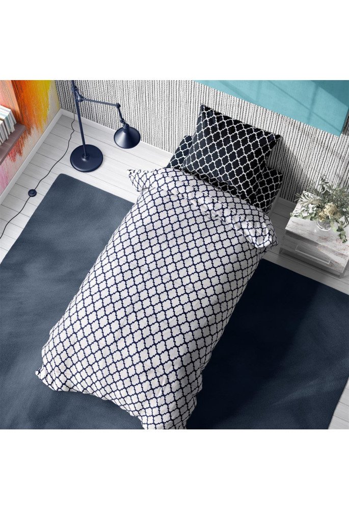 ΣΕΝΤΟΝΙΑ ΕΜΠΡΙΜΕ ΣΕΤ 3 τεμ Windows Multi 177 160X240 Dark blue-White Cotton 100%