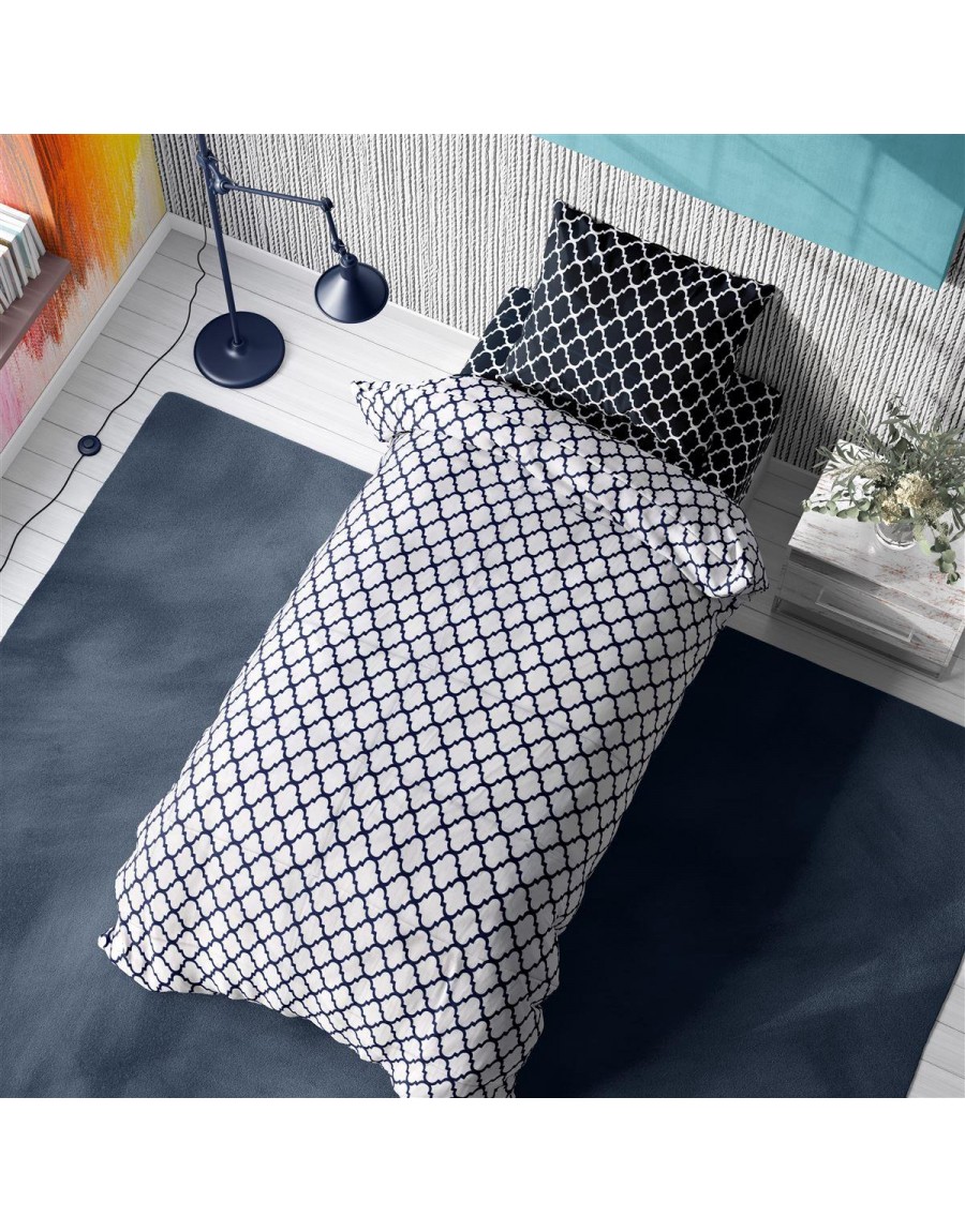 ΣΕΝΤΟΝΙΑ ΕΜΠΡΙΜΕ ΣΕΤ 3 τεμ Windows Multi 177 160X240 Dark blue-White Cotton 100%