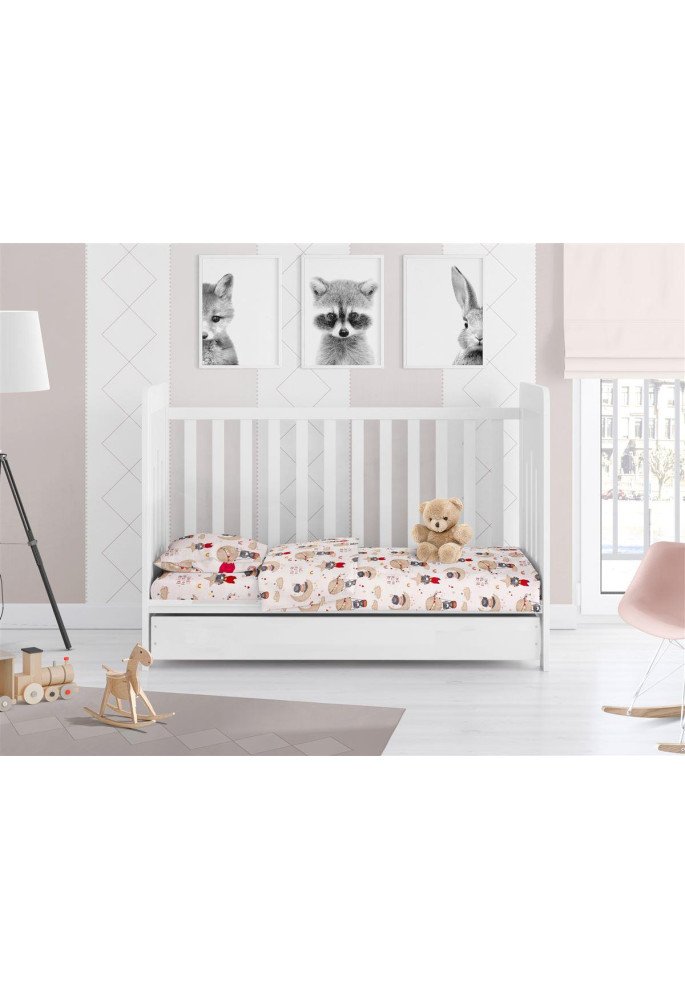 ΚΑΤΩΣΕΝΤΟΝΟ ΜΕ ΛΑΣΤΙΧΟ bebe Reach the stars 190 0,70X1,40X0,15 Beige Cotton 100%