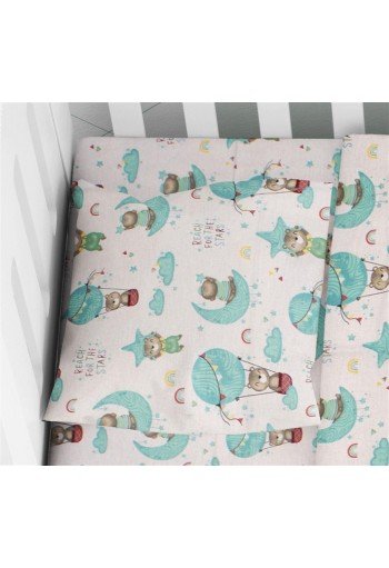 ΜΑΞΙΛΑΡΟΘΗΚΗ ΕΜΠΡΙΜΕ bebe Reach the stars 192 35X45 Green Cotton 100% ΜΑΞΙΛΑΡΟΘΗΚΗ ΕΜΠΡΙΜΕ bebe Reach the stars 192 35X45 Green Cotton 100%