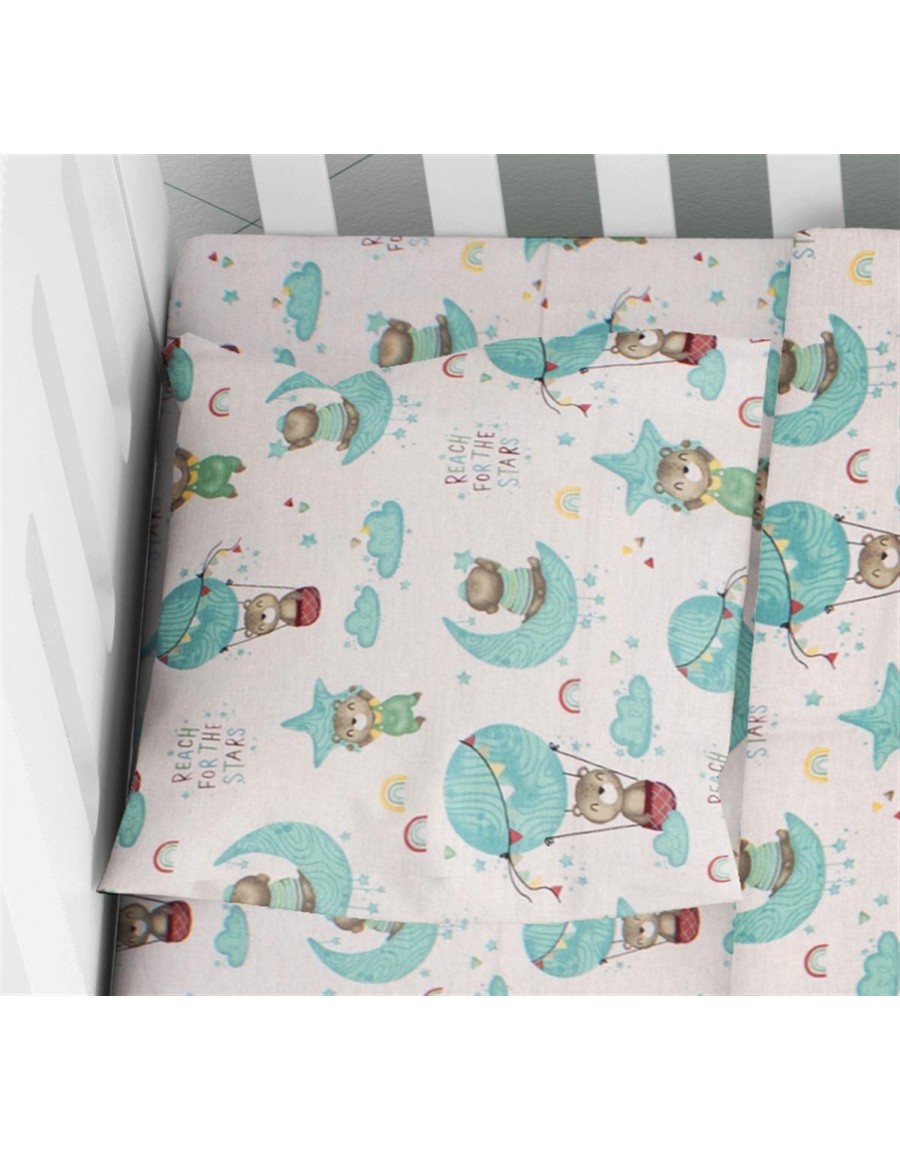 ΜΑΞΙΛΑΡΟΘΗΚΗ ΕΜΠΡΙΜΕ bebe Reach the stars 192 35X45 Green Cotton 100%