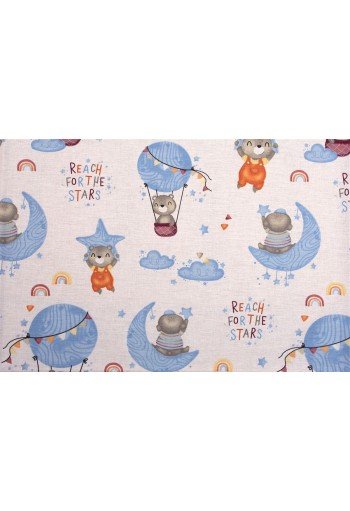 ΠΑΝΑ ΧΑΣΕΣ bebe Reach the stars 191 80X80 Sky blue Cotton 100% ΠΑΝΑ ΧΑΣΕΣ bebe Reach the stars 191 80X80 Sky blue Cotton 100%