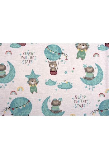 ΠΑΝΑ ΧΑΣΕΣ bebe Reach the stars 192 80X80 Green Cotton 100% ΠΑΝΑ ΧΑΣΕΣ bebe Reach the stars 192 80X80 Green Cotton 100%