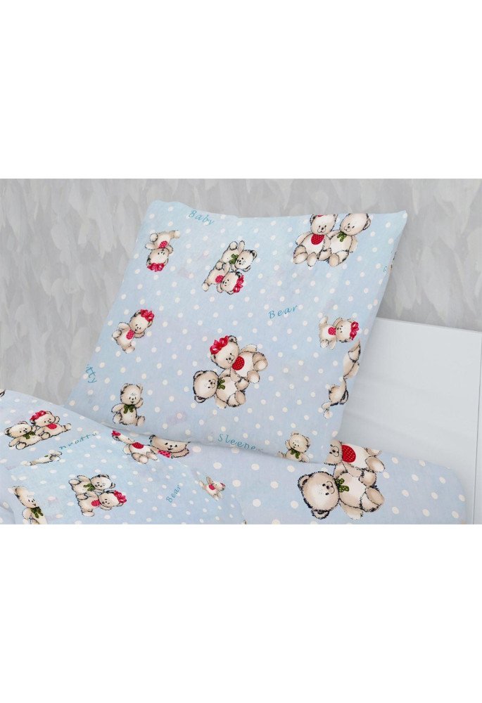 ΜΑΞΙΛΑΡΟΘΗΚΗ ΕΜΠΡΙΜΕ kids Two Lovely Bears 64 50X70 Blue Cotton 100%