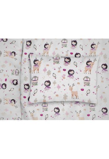 ΜΑΞΙΛΑΡΟΘΗΚΗ ΕΜΠΡΙΜΕ bebe Lily & Deer 179 35X45 White-Pink Cotton 100% ΜΑΞΙΛΑΡΟΘΗΚΗ ΕΜΠΡΙΜΕ bebe Lily & Deer 179 35X45 White-Pink Cotton 100%