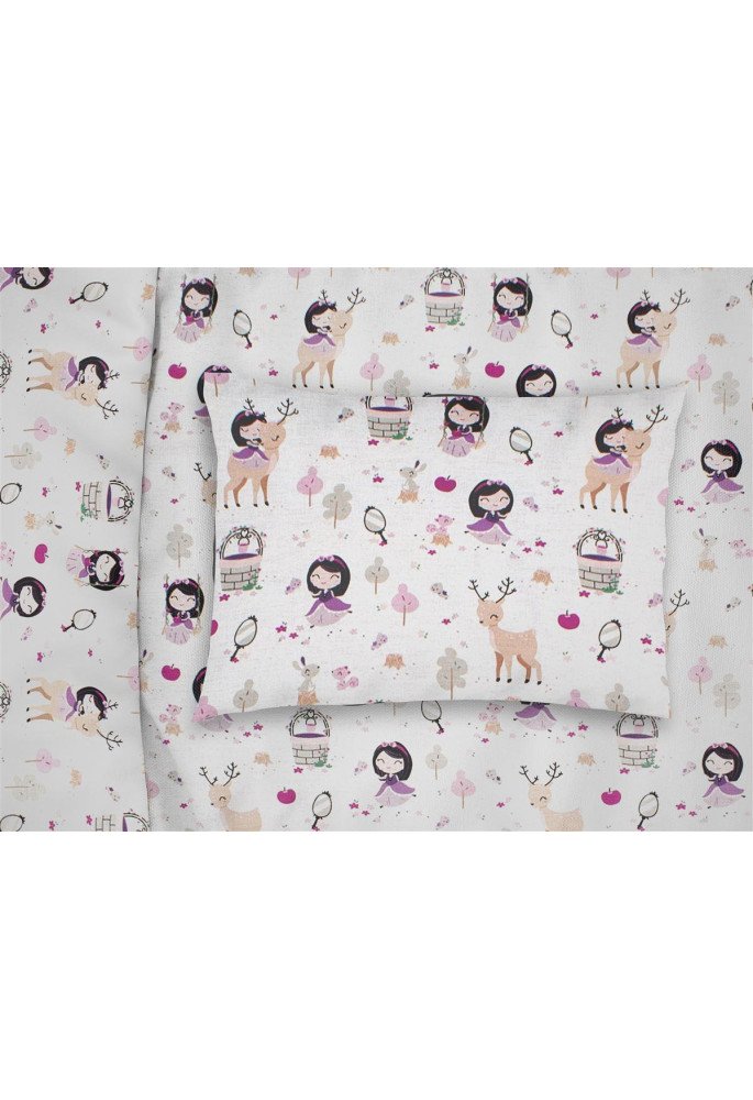 ΜΑΞΙΛΑΡΟΘΗΚΗ ΕΜΠΡΙΜΕ bebe Lily & Deer 179 35X45 White-Pink Cotton 100%