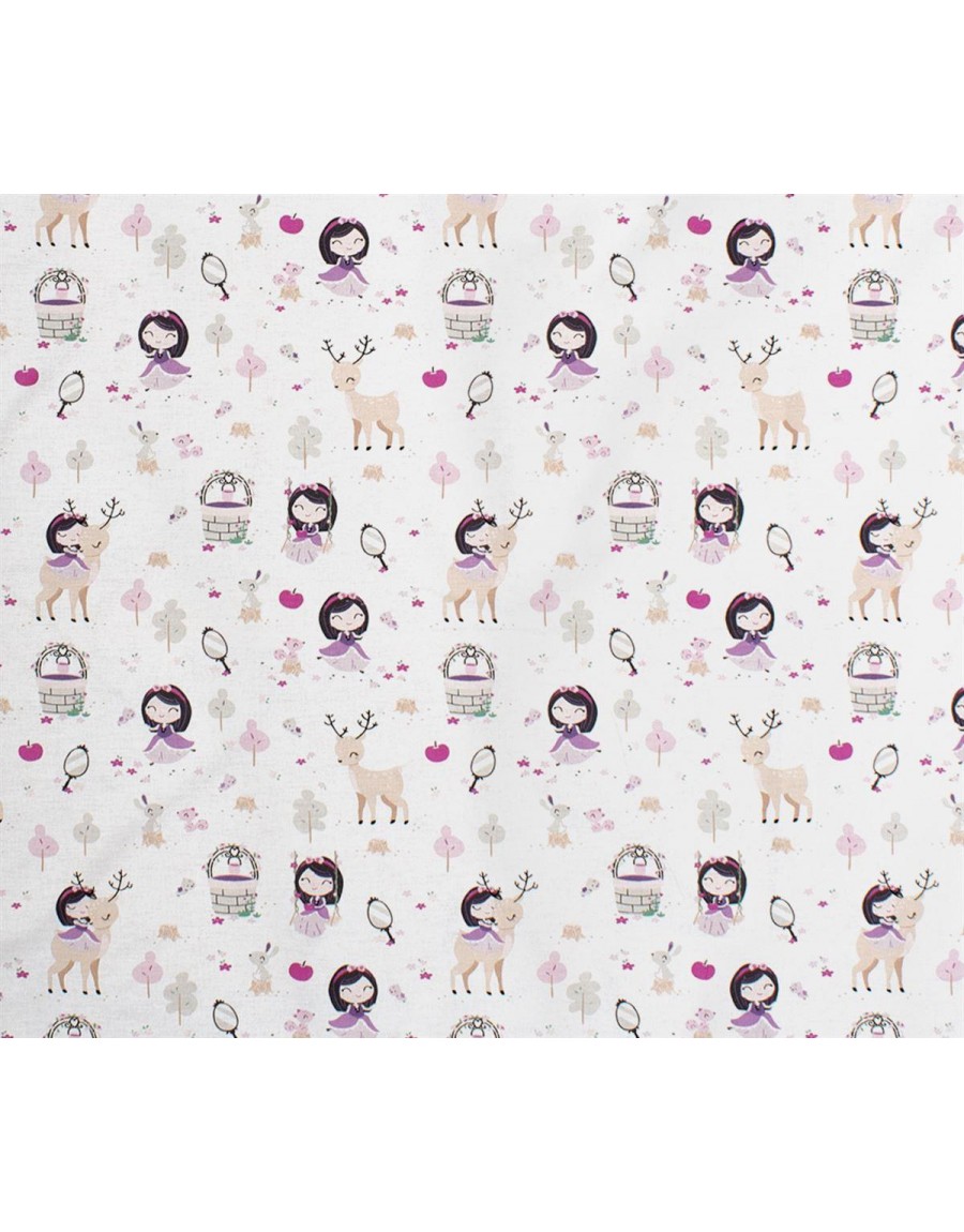 ΠΑΝΑ ΧΑΣΕΣ bebe Lily & Deer 179 80X80 White-Pink Cotton 100%