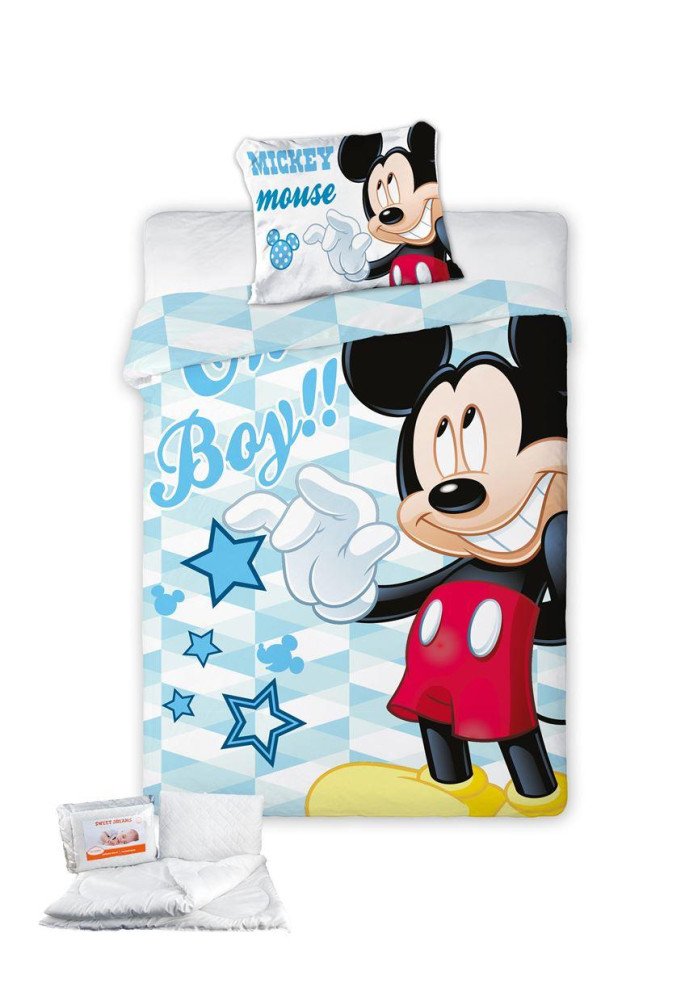 ΠΑΠΛΩΜΑΤΟΘΗΚΗ & ΠΑΠΛΩΜΑ ΣΕΤ 4 τεμ. Disney Mickey 582 100x135 Digital Print Cotton 100%