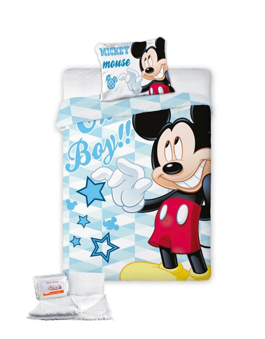 ΠΑΠΛΩΜΑΤΟΘΗΚΗ & ΠΑΠΛΩΜΑ ΣΕΤ 4 τεμ. Disney Mickey 582 100x135 Digital Print Cotton 100%