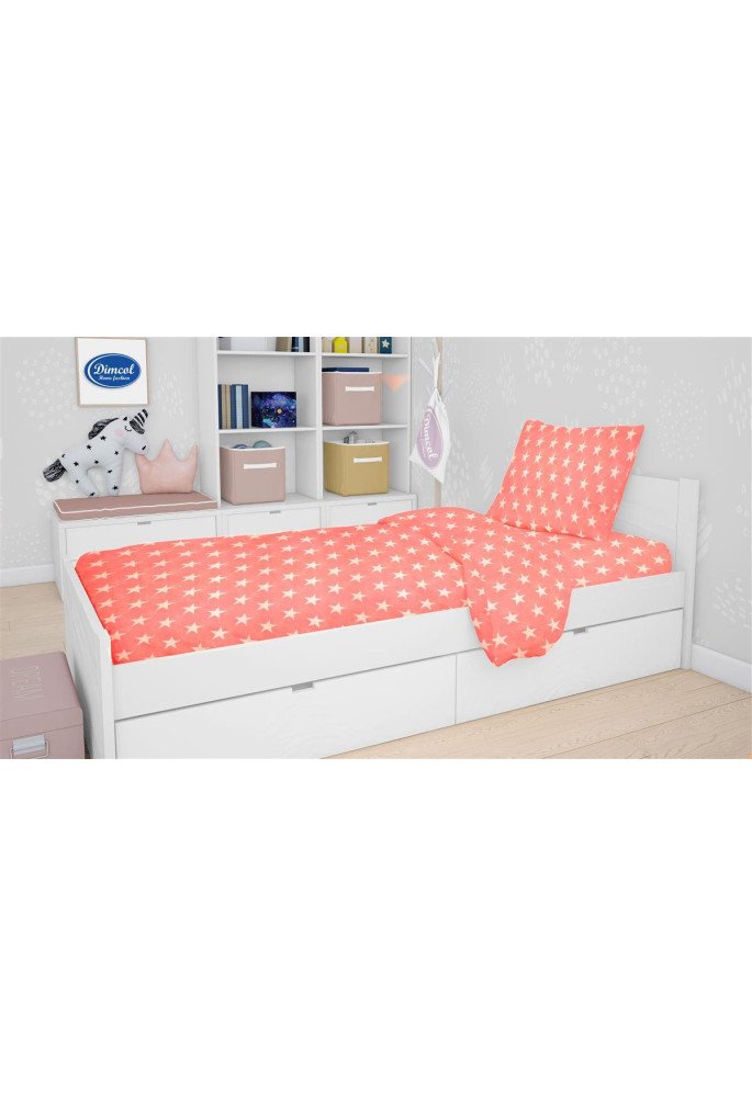 ΣΕΝΤΟΝΙΑ ΕΜΠΡΙΜΕ ΣΕΤ 2 τεμ kids Star 34 160X240 Coral Cotton 100%