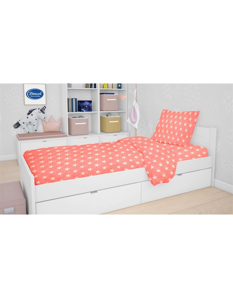 ΣΕΝΤΟΝΙΑ ΕΜΠΡΙΜΕ ΣΕΤ 2 τεμ kids Star 34 160X240 Coral Cotton 100%