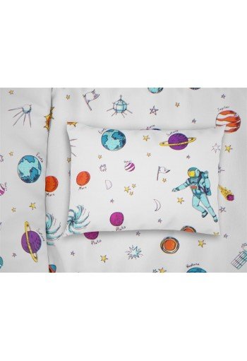 ΜΑΞΙΛΑΡΟΘΗΚΗ ΕΜΠΡΙΜΕ kids Space 188 50X70 White Cotton 100% ΜΑΞΙΛΑΡΟΘΗΚΗ ΕΜΠΡΙΜΕ kids Space 188 50X70 White Cotton 100%