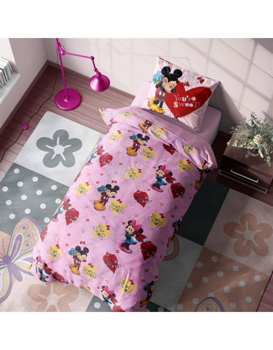 ΠΑΠΛΩΜΑ DISNEY MINNIE 612 160X240 Digital Print Cotton 100%