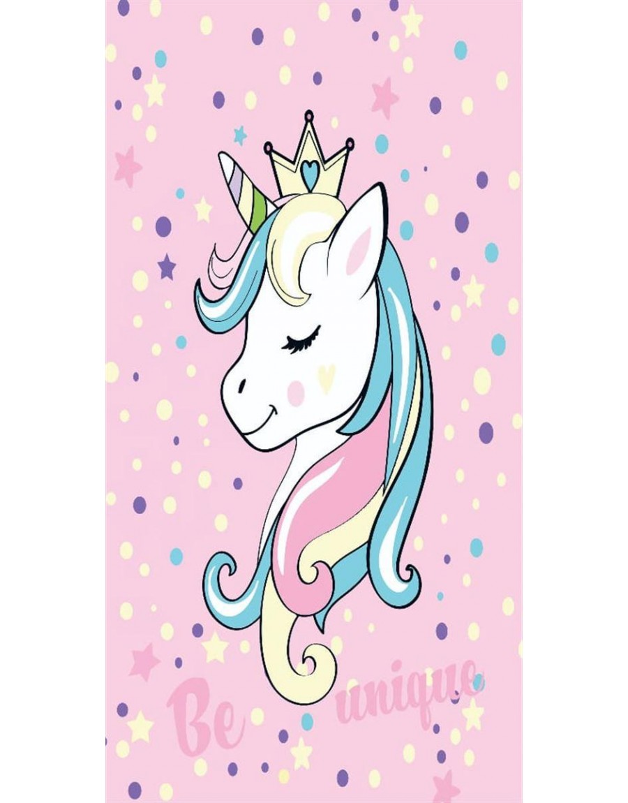 ΠΕΤΣΕΤΑ ΘΑΛΑΣΣΗΣ ΒΕΛΟΥΤΕ kids Unicorn 22 70X140 Digital Print 100% Cotton