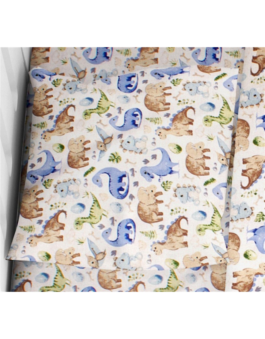 ΜΑΞΙΛΑΡΟΘΗΚΗ ΕΜΠΡΙΜΕ bebe Dinosaur 517 35X45 Sky Blue 100% Cotton