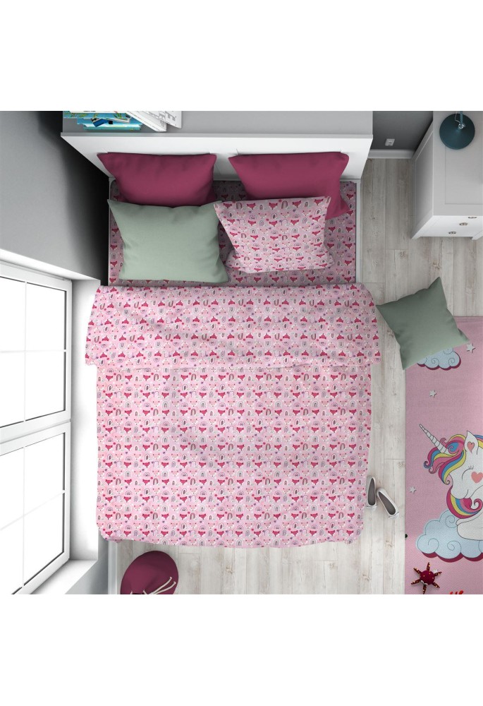 ΠΑΠΛΩΜΑΤΟΘΗΚΗ ΕΜΠΡΙΜΕ kids Fox 525 160X240 Pink 100% Cotton ΠΑΠΛΩΜΑΤΟΘΗΚΗ ΕΜΠΡΙΜΕ kids Fox 525 160X240 Pink 100% Cotton
