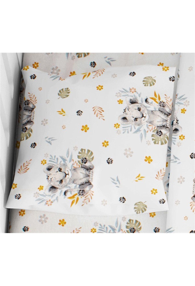 ΜΑΞΙΛΑΡΟΘΗΚΗ ΕΜΠΡΙΜΕ bebe Lion Cub 531 35X45 Grey 100% Cotton ΜΑΞΙΛΑΡΟΘΗΚΗ ΕΜΠΡΙΜΕ bebe Lion Cub 531 35X45 Grey 100% Cotton