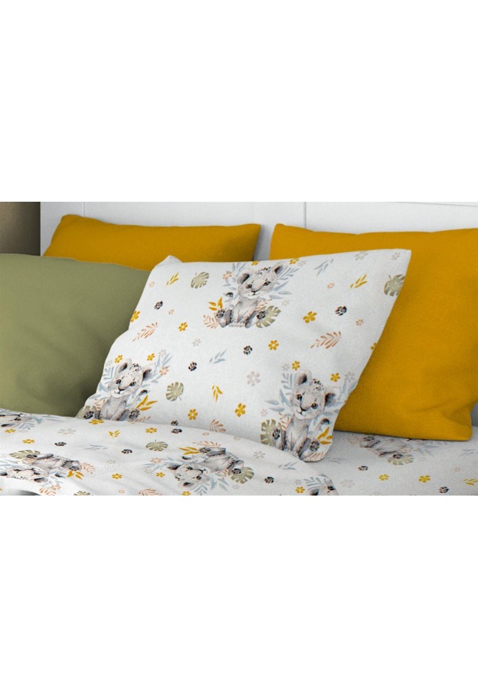 ΜΑΞΙΛΑΡΟΘΗΚΗ ΕΜΠΡΙΜΕ kids Lion Cub 531 50X70 Grey 100% Cotton ΜΑΞΙΛΑΡΟΘΗΚΗ ΕΜΠΡΙΜΕ kids Lion Cub 531 50X70 Grey 100% Cotton